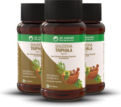 Dr. Vaidya's Shuddha Triphala - Most Effective Digestion Regulator and Antioxidant(Pack of 3)