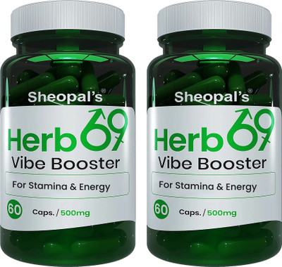 Sheopals Herb 69 Vibe Booster For Improved Stamina & Reduced Fatigue(Pack of 2, 120 Capsules)