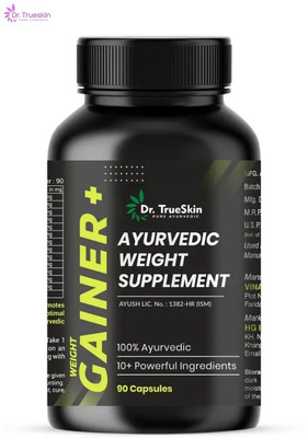Dr.TrueSkin Weight Gainer+ Capsules Ayurvedic Body Strength Formula(90 Capsules)