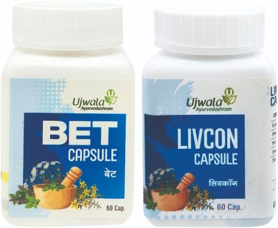 UJWALA AYURVEDASHRAM Bet and Livcon capsule diabetes combi pack(Pack of 2)