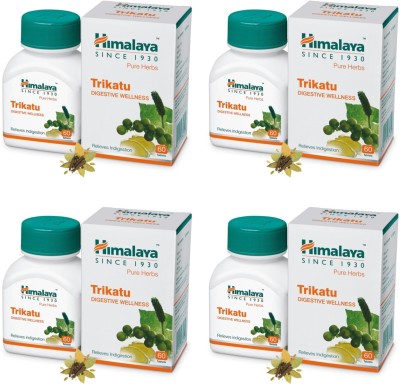 HIMALAYA Trikatu for Digestive Wellness (4 Packs, 60 Tablets Each)(Pack of 4)