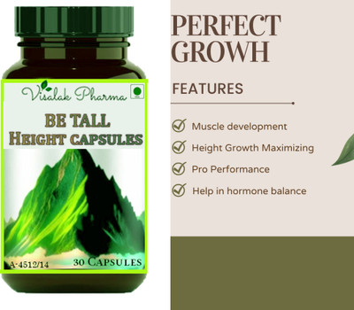 visalak pharma Be Tall Height Gain Increase Height & Body Growth Maximizer Supplement(30 Capsules)