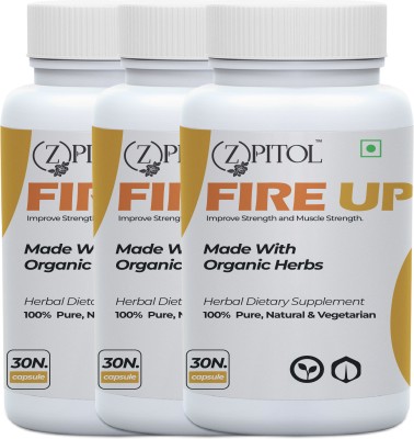 ZPITOL Fire Up Organic Power Medicine For Men | Effective Result | Stress Reliefe(Pack of 3)