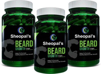 Sheopals Beard Growth Capsule With Amla & Bhringraj To Help Promote Thicker And Longer(Pack of 3)