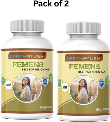 earthayush FEMENS 30 CAP / PACK OF 2(Pack of 2, 30 Capsules)