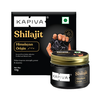 Kapiva Himalayan Shilajit Resin|Rich in Fulvic Acid|For Strength, Power & Stamina|10g(10 g)