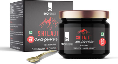 BigKnob BN1S Shilajit Resin Infused with Gold & Silver Energy Strength Power Stamina(20 g)