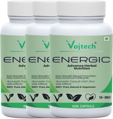 Vojtech Energic Health Power Capsule For Men ` Stay Active All Day ` Stress Reliefe(Pack of 3)