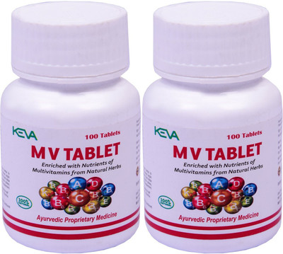 KEVA MULTIVITAMIN TABLETS (100 TABLETS) : Maintains body’s energy level(Pack of 2, 100 g)
