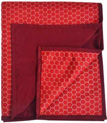 ADBENI HOME Cotton Baby Bed Protecting Mat(Maroon, Extra Large)