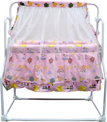 Smiley Bell BABY BED SWING JHULA FOR BORN BABY TO UPTO 1 YEAR(Pink)