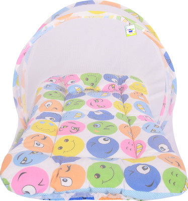 Toddylon Cotton Baby Bed Sized Bedding Set(Blue, 1pc Mosquito Net bed)
