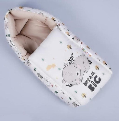 krishu 3 in 1 Baby Bed,Sleeping Bag & Carry Nest, Cotton Baby Bedding for New Born Baby Sleeping Bag Big Dream(Fabric, Grey)