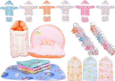 Kwitchy New Born Baby Care Essential Bedding Set Combo standard Crib(Fabric, Orange)