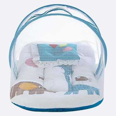 Superminis Multicolor Digital Print On White Base Design Bedding Set Standard Crib(Fabric, Sky Blue, Blue)