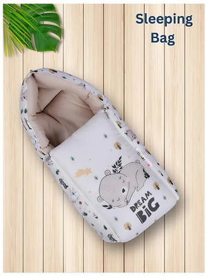 krishu 3 in 1 Baby Bed,Sleeping Bag & Carry Nest, Cotton Baby Bedding for New Born Baby Sleeping Bag Big Dream(Fabric, Grey)