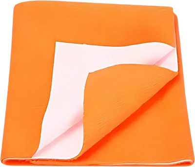 Hanu vedha Polyester Single Flat 1 TC Solid Bedsheet(Pack of 1, Orange)