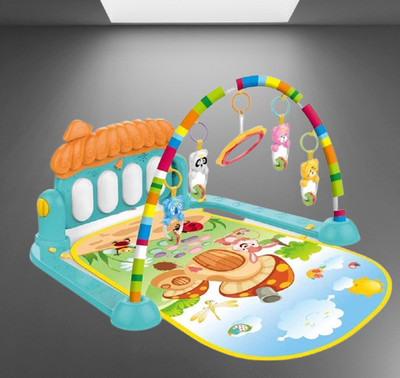CountryLink Baby Kick Play Musical Activity Play Gym- Floor Mat Piano Gym baby bed rectangle(Plastic, Multicolor)