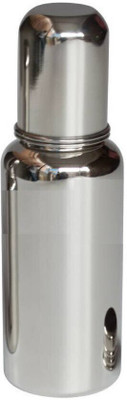 Wonder Star Present High Quality Stainless Steel Baby Feeding Bottle 1 Piece & Silicon Nipple with Extra Cap for Traveling Purpose - 250 ml(Silver)