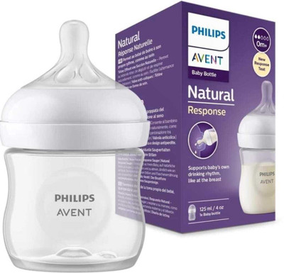 Philips Avent SCY900/01 0m+ Natural Response Baby Feeding Bottle - 125 ml(White)