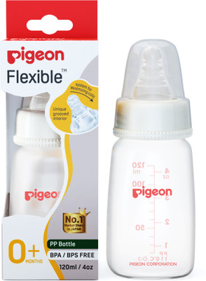 Pigeon PERISTALTIC NURSING BOTTLE RPP 120ML(WHITE) NIPPLE S - 120 ml(TRANSPARENT)