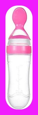 Pappa Stainless Steel Baby Feeding Bottle - 90 ml(Pink)