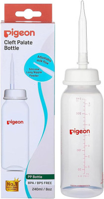 Pigeon Cleft Palate Adjustable milk flow bottle for kids - 240 ml(transparant)
