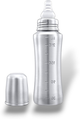 RB Point Gentle Beginnings Introducing Stainless Steel Bottles to Newborns Baby - 240 ml(Silver - 1 PIECE)