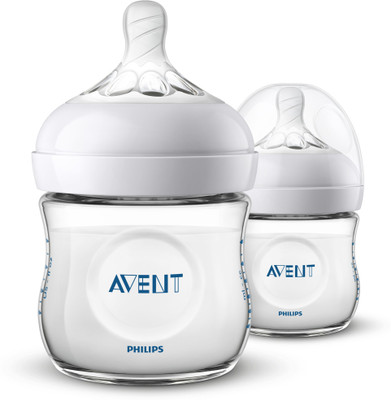 Philips Avent NATURAL 2.0 BOTTLE 125ml Pack of 2 - 250 ml(clear, white)