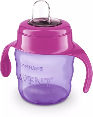 Philips Avent Silicone Rubber Classic Soft Spout Cup SCF551/03, (Pink/Purple) 200 ML 1 Piece - 200 ml(Pink-Purple)