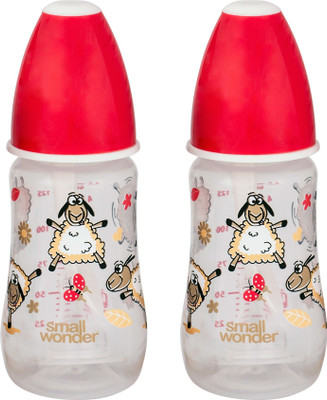 Small Wonder Feeding Bottle 125 ml PP CANDY_Red Pack of 2 - 125 ml(Red)