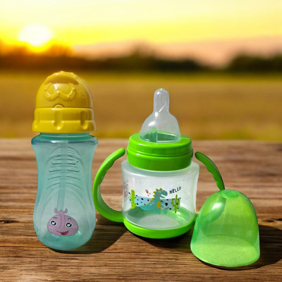 CHIKICHOO Combo Pack (250ml Sipper + 150ml Bottle) – Safe, Easy Drinking for Children - 250 ml(yellow and green) CHIKICHOO Combo Pack (250ml Sipper + 150ml Bottle) – Safe, Easy Drinking for Children - 250 ml(yellow and green)