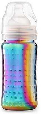 Dr. WaterR Baby Feeding Bottle Wide Neck Rainbow Hammered - 300 ml(Multicolor)