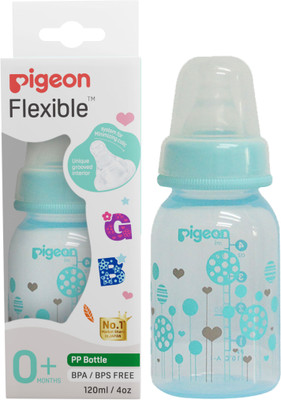 Pigeon PERISTALTIC CLEAR NURSING BOTTLE RPP-120ML(BLUE) ABSTRACT - 120 ml(Transparent)