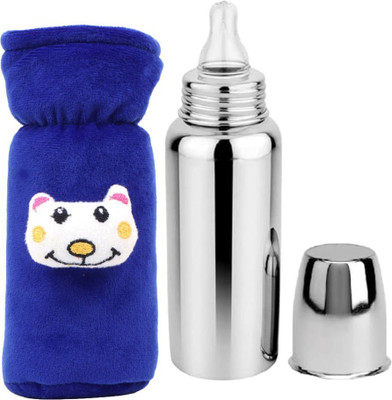 FASHION MINIS Baby feeding bottle with bottle cover steel bottle 0 to 2 years BPA Free - 250 ml(ROYALBLUE+BOTTLE) FASHION MINIS Baby feeding bottle with bottle cover steel bottle 0 to 2 years BPA Free - 250 ml(ROYALBLUE+BOTTLE)