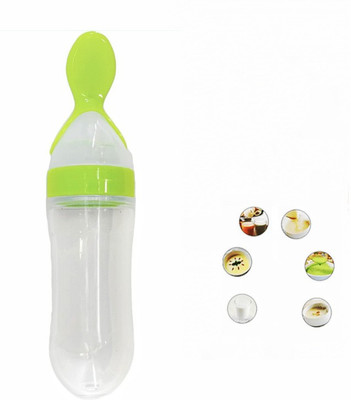 TEDRED Infant Baby Bottle Feeder with Spoon - 90 ml(White, Green, Blue)