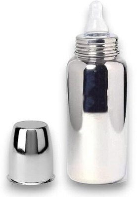 URBAN CUBE 240ml Stainless steel Feeding bottle for Milk feeding and water - 240 ml(Silver)