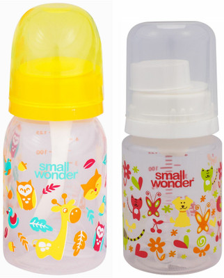 Small Wonder Baby Feeding Bottles Admire And Pure 125 Ml Pack Of 2 (Multicolor) - 125 ml(Multicolor)