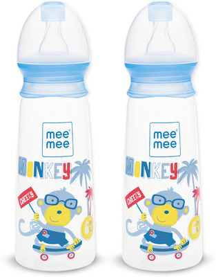 MeeMee Nutri Sip Junior Feeding Bottle, BPA-Free | Leak-Proof Design for 0-2 Yrs (2Pcs) - 250 ml(Blue)