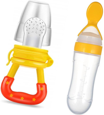 Babylib Baby silicon Food Spoonn Feeder Fruitfeeder - 90 ml(Yellow)