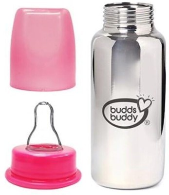 Jongen en Meisje Stainless Steel Regular Neck Feeding Bottle - 180 ml(Silver)