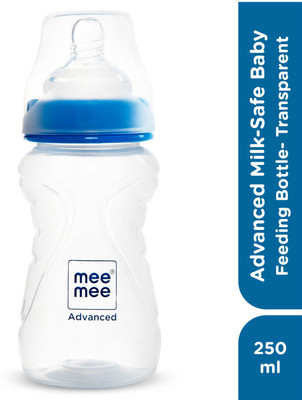 MeeMee Milk Safe Feeding Bottle - 250 ml(Transparent)