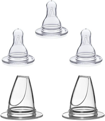 Pappa Anti Colic Silicon Nipple with Training Sipper Spout Nipple New Born Flow Nipple(Pack of 5 Nipples)