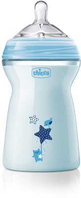 Chicco 330ml Natural Feeling Feeding Bottle (Blue) - 330 ml(Blue)
