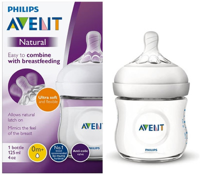 Philips Avent NATURAL 2.0 BOTTLE 125ml Single INDIA SCF030/10 - 125 ml(BP02)