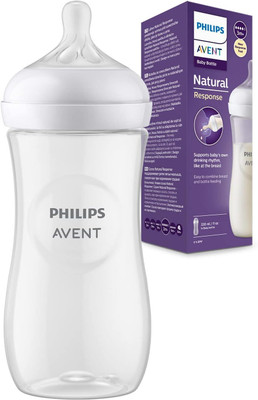 Philips Avent Natural Response Baby Bottle SCY906/01 |3m+ age | BPA free | Pack of 1 - 330 ml(White)