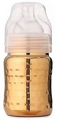 Dr. WaterR Baby Feeding Bottle Wide Neck Gold Hammered - 200 ml(Gold)