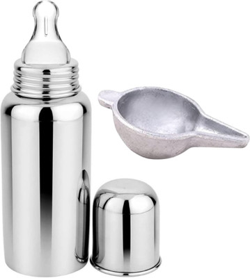 Pappa Baby Feeding Bottle Regular Design with Aluminum Paladai Feeder Spoon - 200 ml(R200AF)