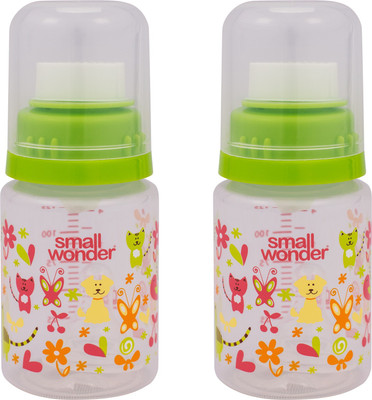 Small Wonder Feeding Bottle125 ml PP PURE_Green Pack of 2 - 125 ml(Green)