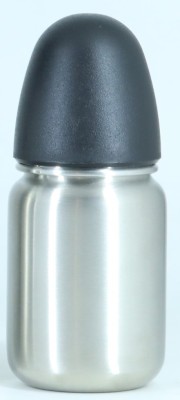 Dr. WaterR Feeding Bottle With Black Hood Matte - 220 ml(Silver)